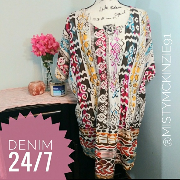 Denim 24/7 Tops - Denim 24/7 Boho Tunic